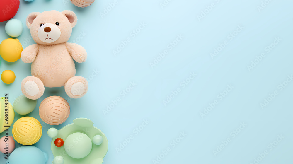 Baby toy background, Children's Day, holiday decoration material, PPT background