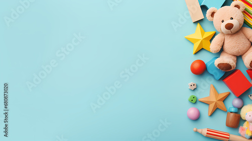Baby toy background, Children's Day, holiday decoration material, PPT background