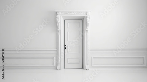 Close door isolated on a white background