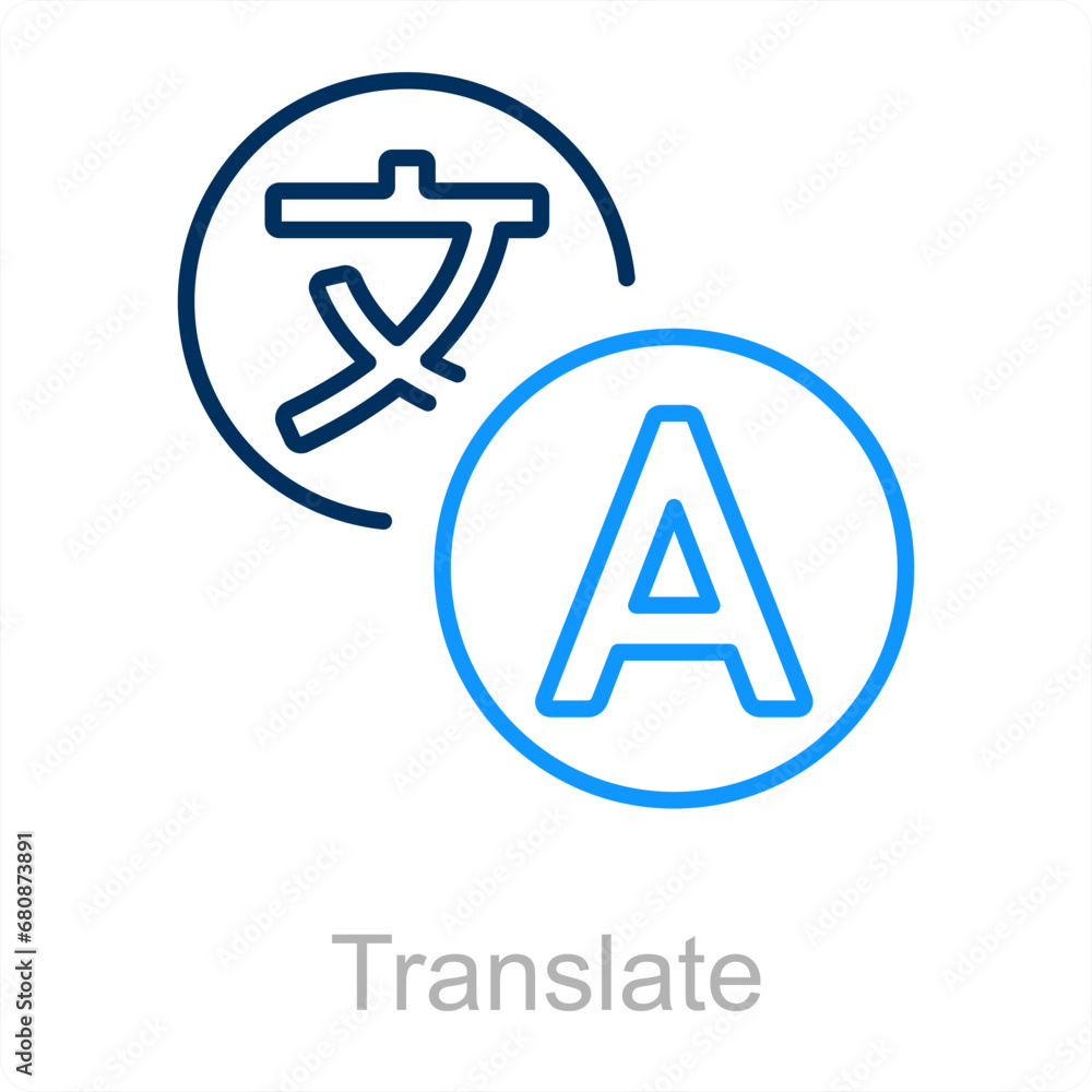 Translate and language icon concept Translate and language icon concept
