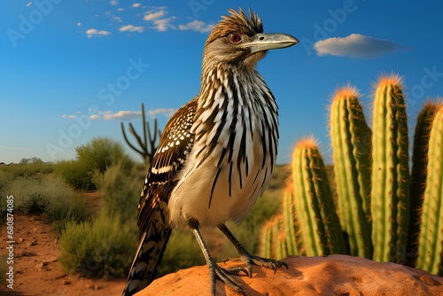 greater roadrunner in natural desert environment. Wildlife photography photo