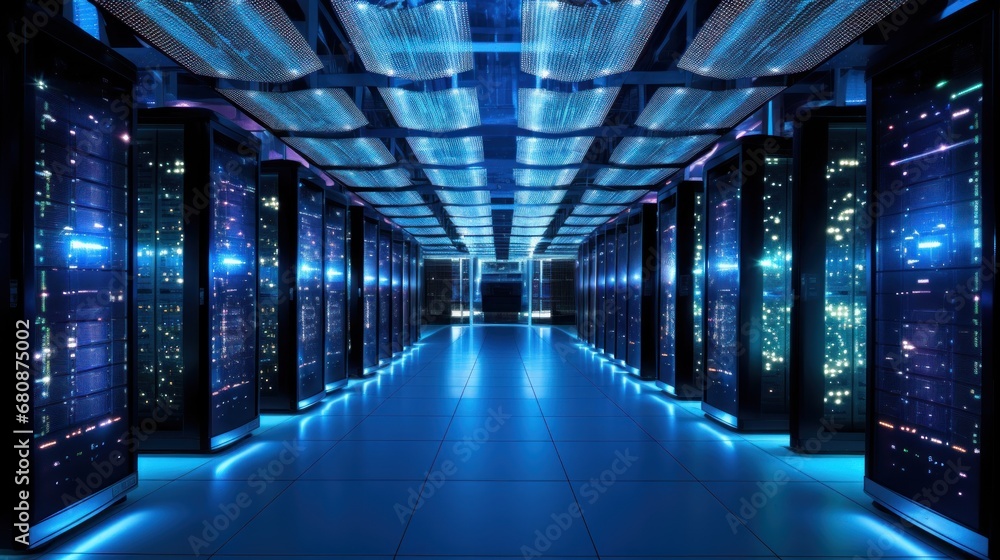 Photo & Art Print AI Elegance Unveiled Inside the Advanced Data Center, MAY