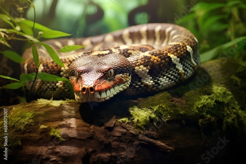 python snake in natural desert environment. Wildlife photography