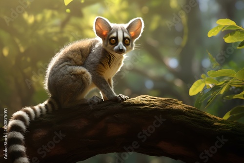 ringtail in natural desert environment. Wildlife photography