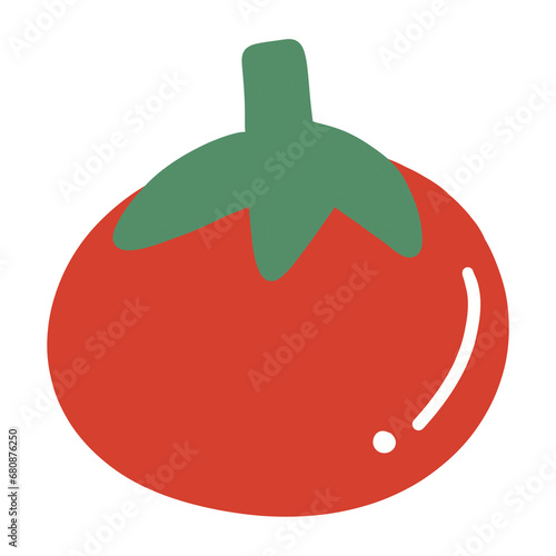 Tomato cartoon. Hand drawn. Doodle