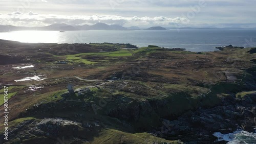 Malin head in Ireland, the most northernly point in Ireland. 
