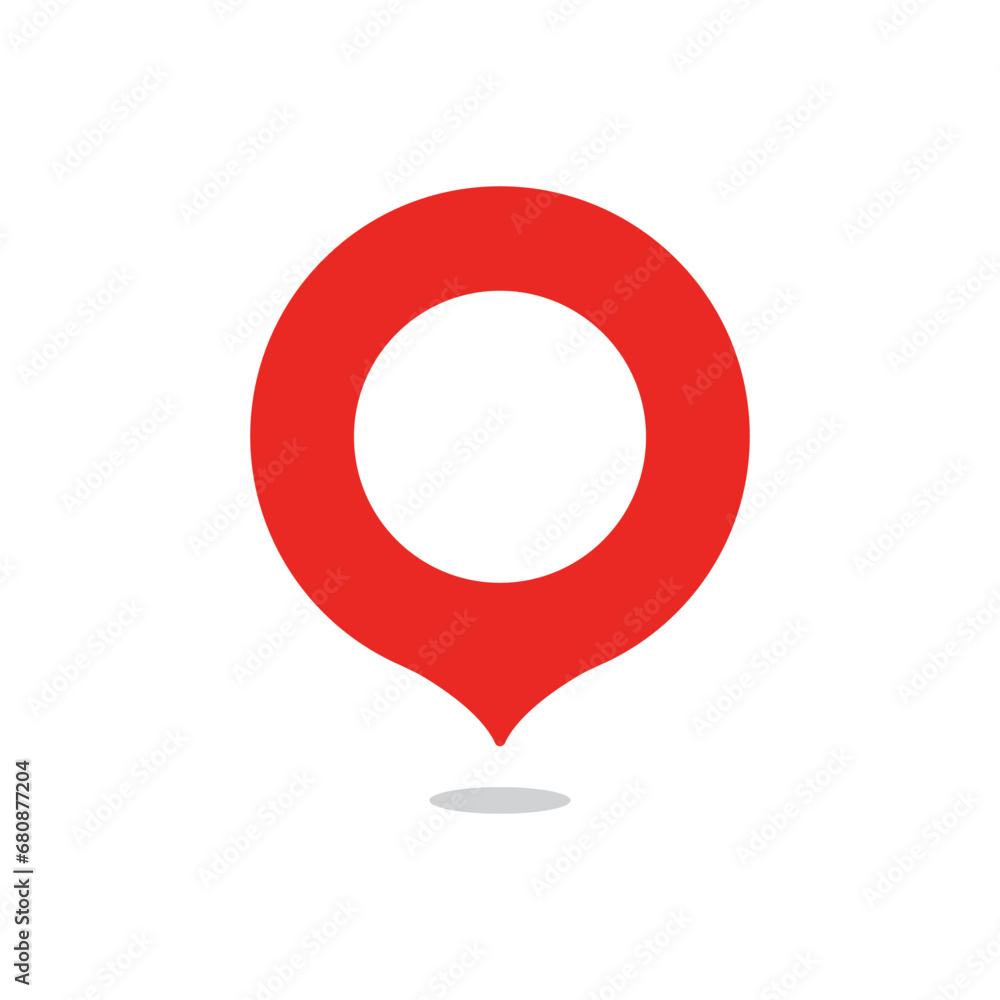Map pin flat design modern icon, pointer minimal vector symbol, marker sign Map pin flat design modern icon, pointer minimal vector symbol, marker sign