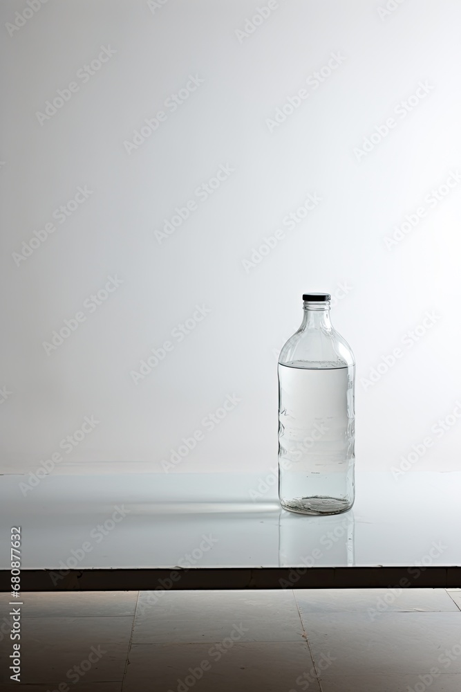 Transparent bottle mockup image Transparent bottle mockup image