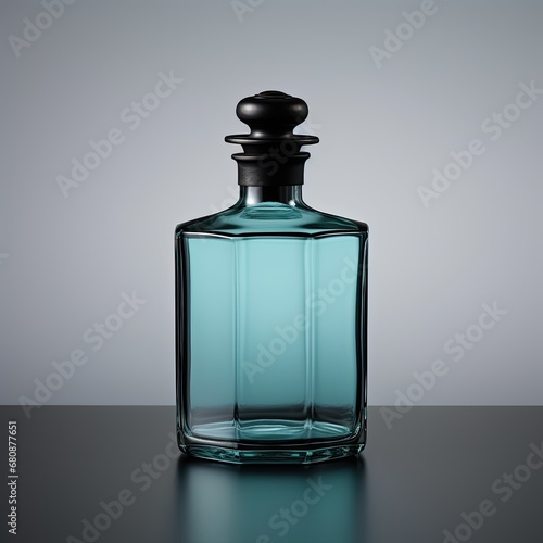 Transparent bottle mockup image