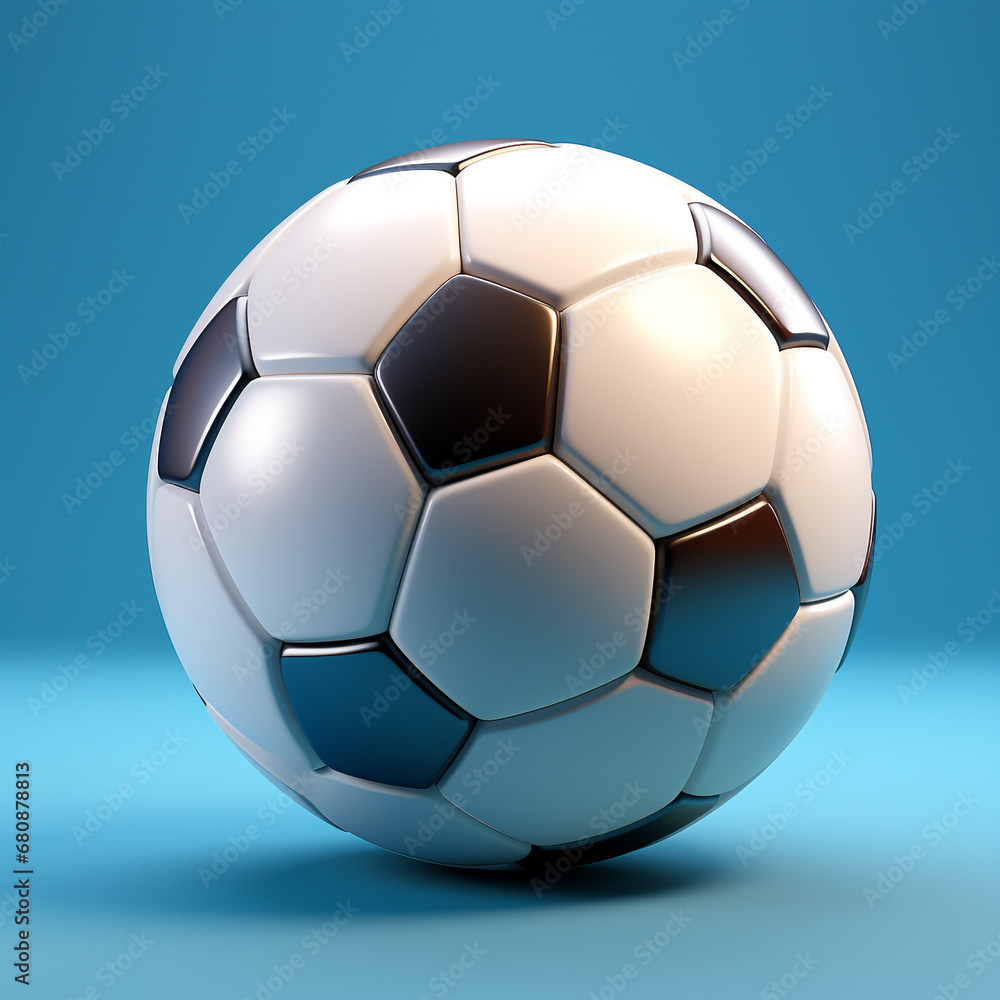 Fototapeta premium 3d cartoon soccer ball