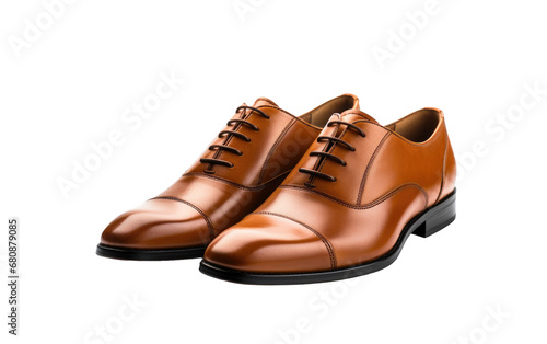 Elegance Redefined in Classic Wholecut Shoes Isolated on a Transparent Background PNG