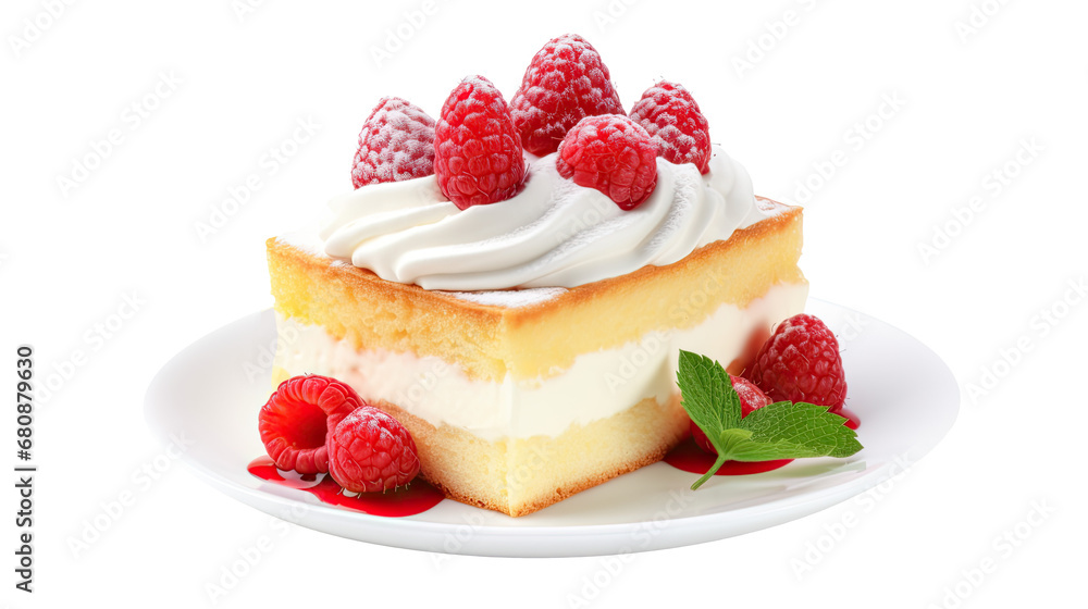 Sponge cake on white isolated on clear png background and transparent background. Bakery and pastry concept for cafe and restaurent, AI generative. Sponge cake on white isolated on clear png background and transparent background. Bakery and pastry concept for cafe and restaurent, AI generative.