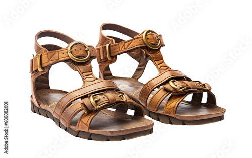 WarriorChic Gladiator Sandals Bold Fashion Isolated on a Transparent Background PNG