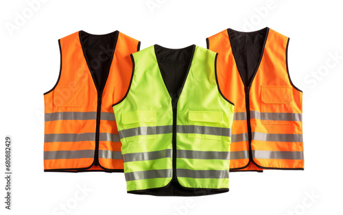 NeonGuard Reflective Vests for Safety Isolated on a Transparent Background PNG