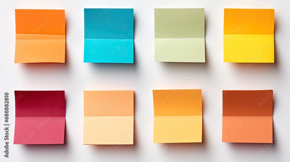 set of color paper notes set of color paper notes
