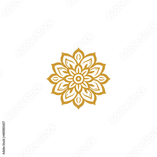 set of mandala vector elements flower style flower