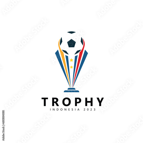 Champions trophy for winner award logo design inspiration