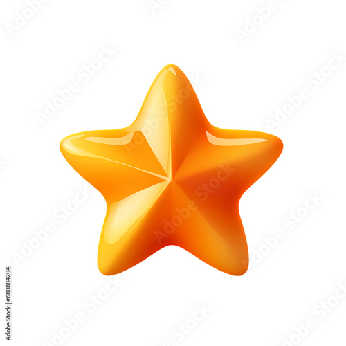 Cartoon style stars on transparent background  white background  isolated  icon material  vector illustration