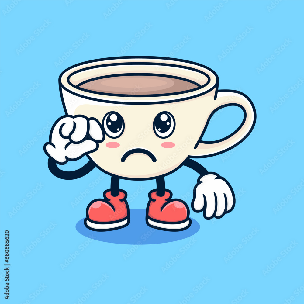 cute chocolate cup cartoon being sad cute chocolate cup cartoon being sad