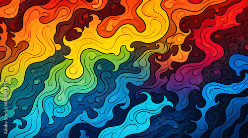 abstract color background with flames