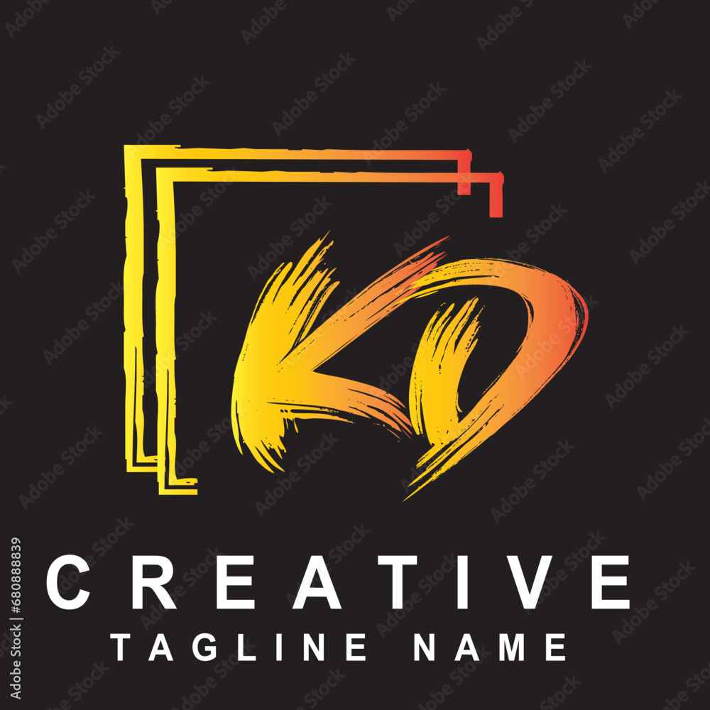 Obraz premium Brush Box Letter Logo Concept