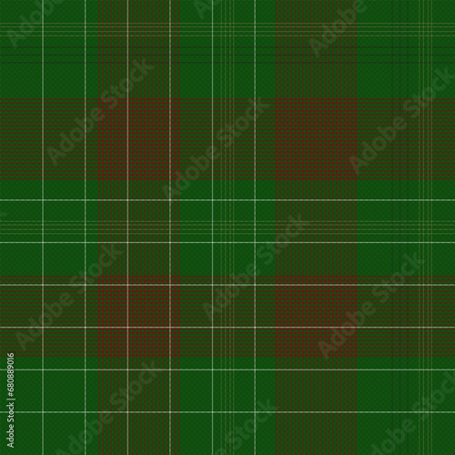 Retro Plaid pattern in Green and Maroon with Herringbone classic timeless grid