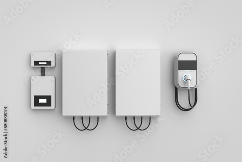 Ev charger and energy storage system photo