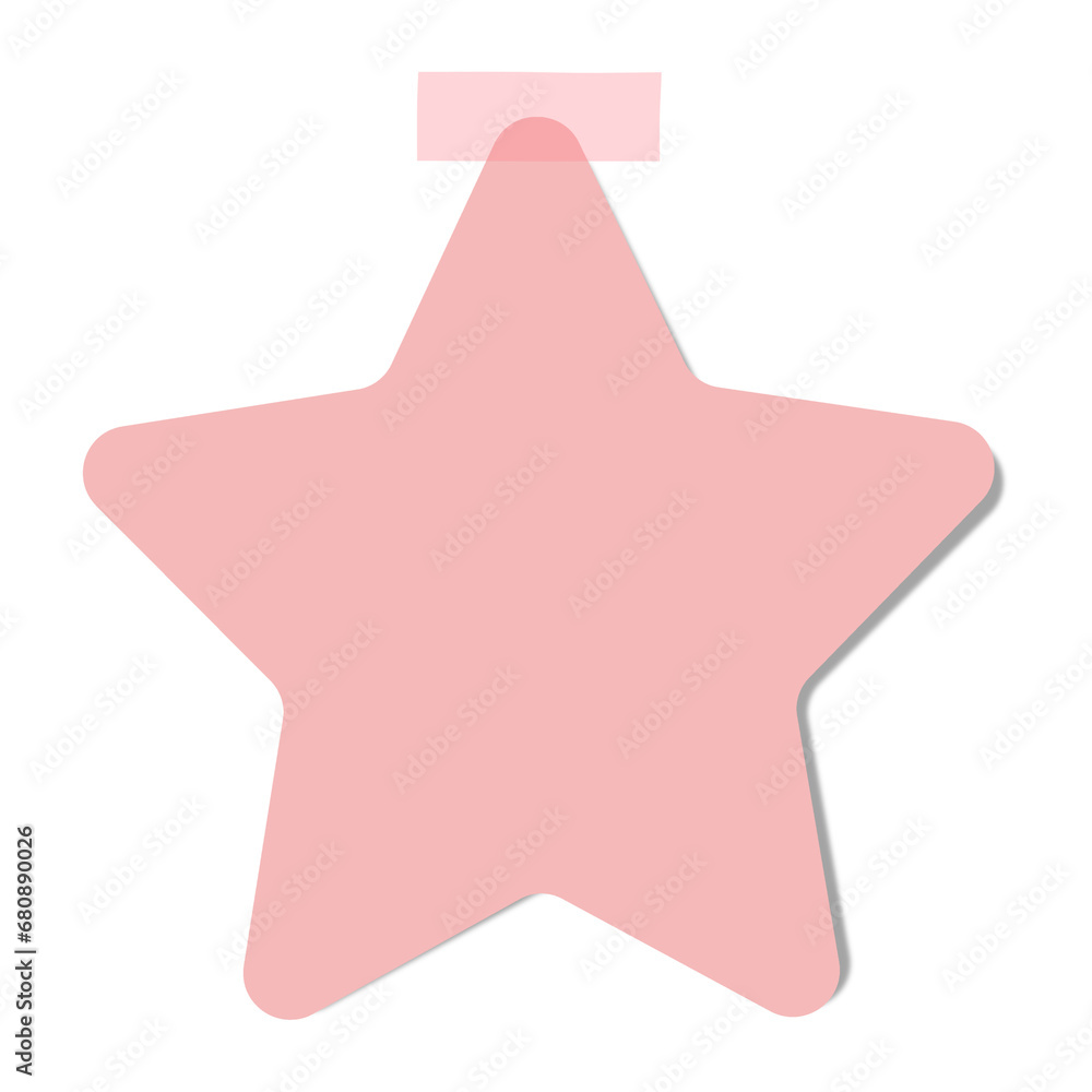Star-Shaped Paper with Adhesive Tape. Can be used as a Text Frame. Star-Shaped Paper with Adhesive Tape. Can be used as a Text Frame.