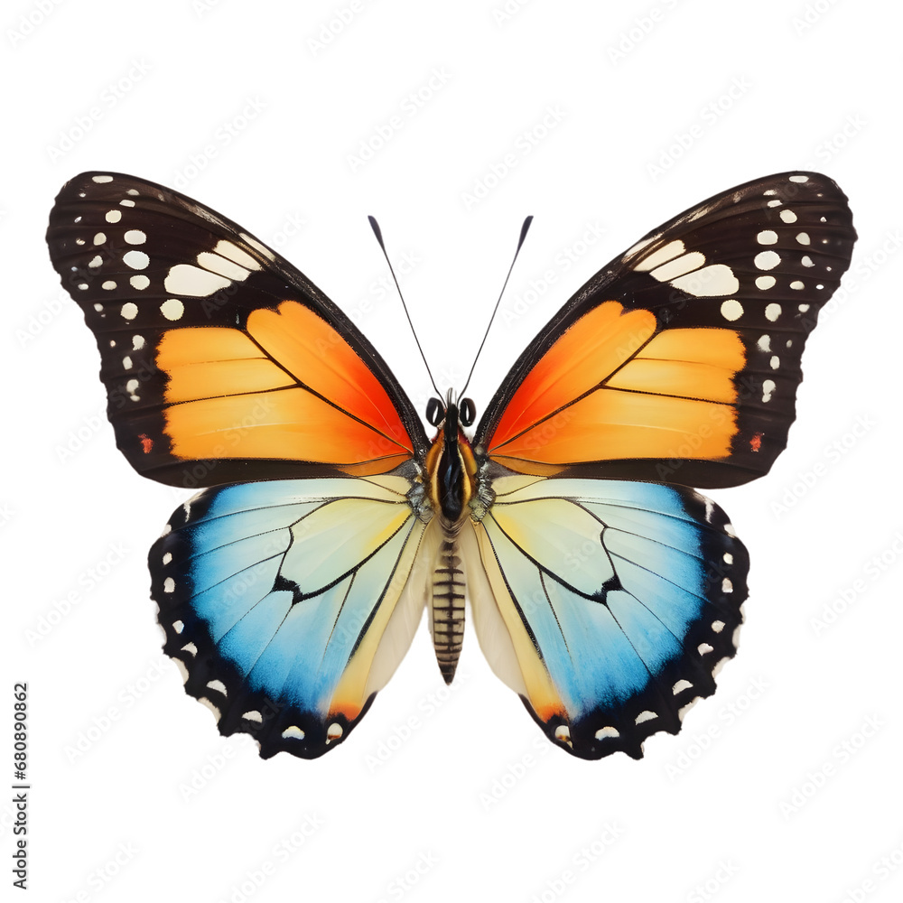Obraz premium Exquisite butterfly captured in high detail, perfect for educational use, nature-inspired graphic designs, and digital overlays with its transparent background