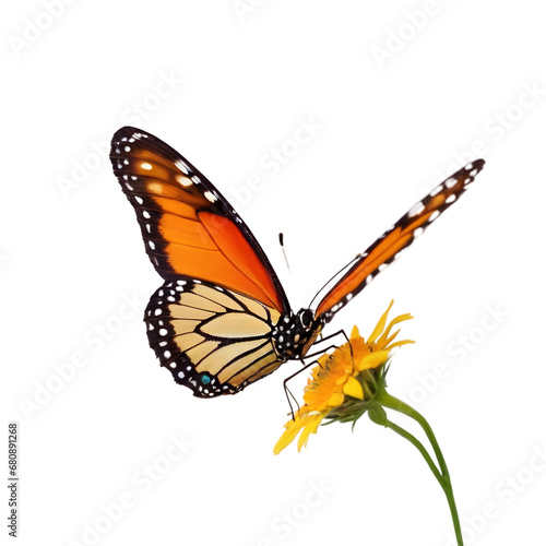 Exquisite  butterfly captured in high detail, perfect for educational use, nature-inspired graphic designs, and digital overlays with its transparent background