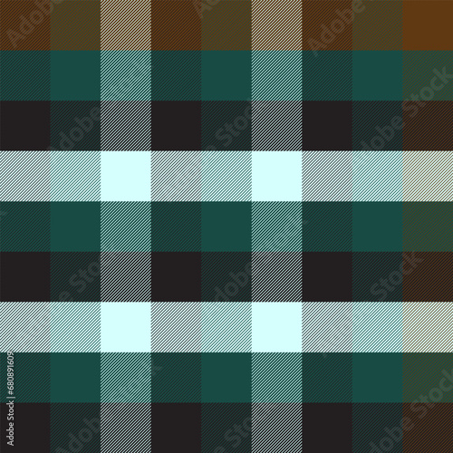 Buffalo check plaid pattern in dark green, Seamless textured tartan set for spring summer autumn winter