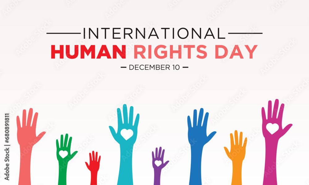 Human rights day is observed every year on december 10. Vector illustration on the theme of international human rights day. Template for banner, greeting card, poster with background. Human rights day is observed every year on december 10. Vector illustration on the theme of international human rights day. Template for banner, greeting card, poster with background.