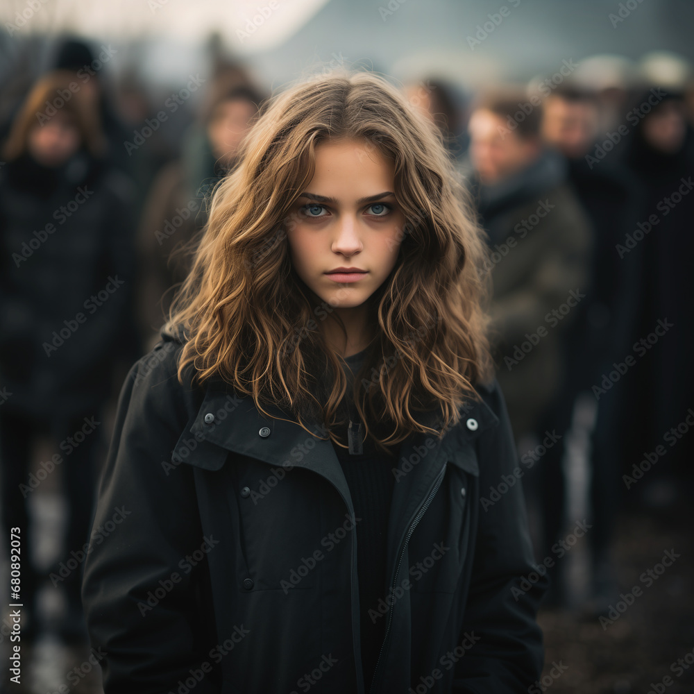 Angry teenager, adolescence problems, ai generated Angry teenager, adolescence problems, ai generated