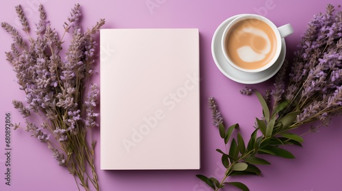 Mockup of a white book, notebook