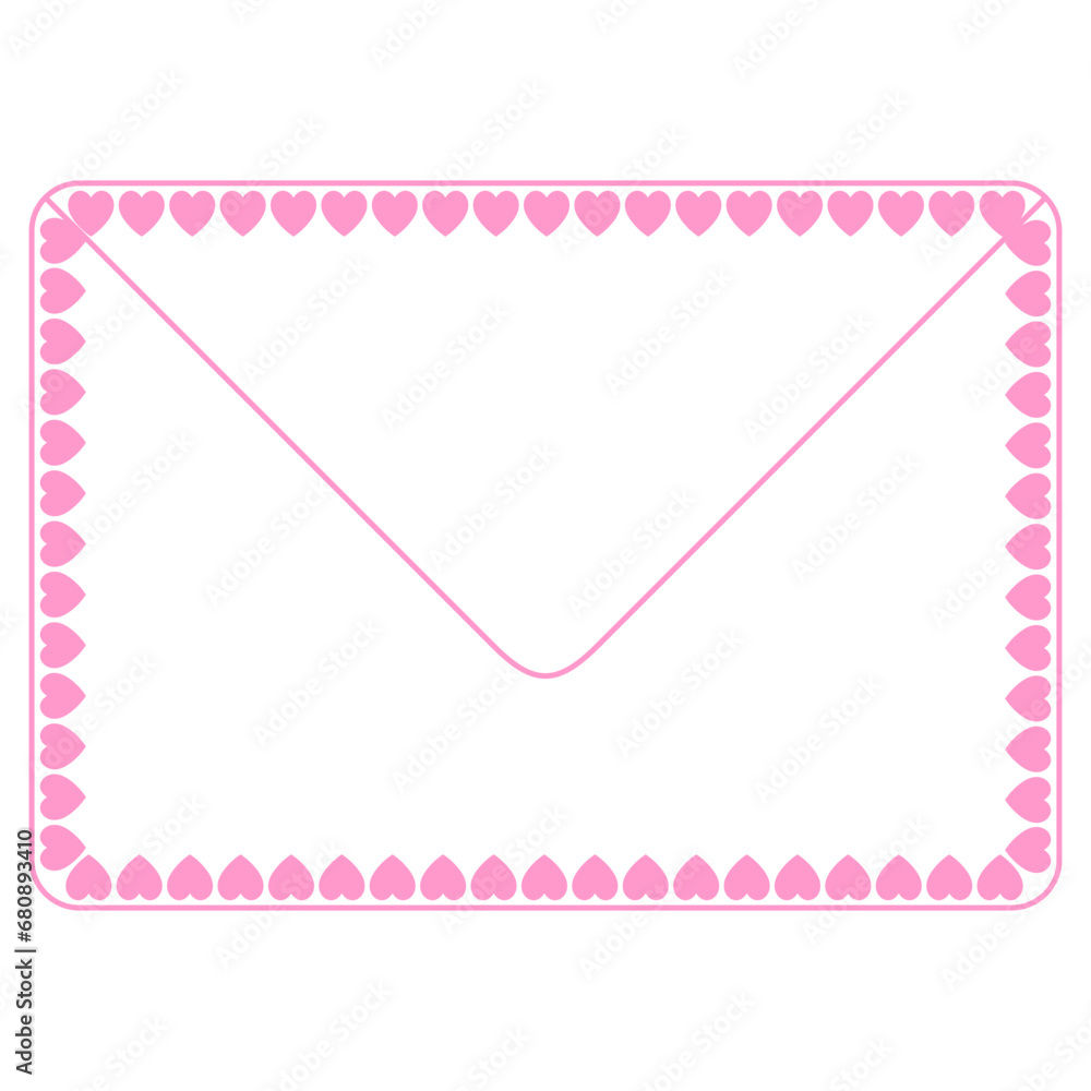 Pink envelope vector