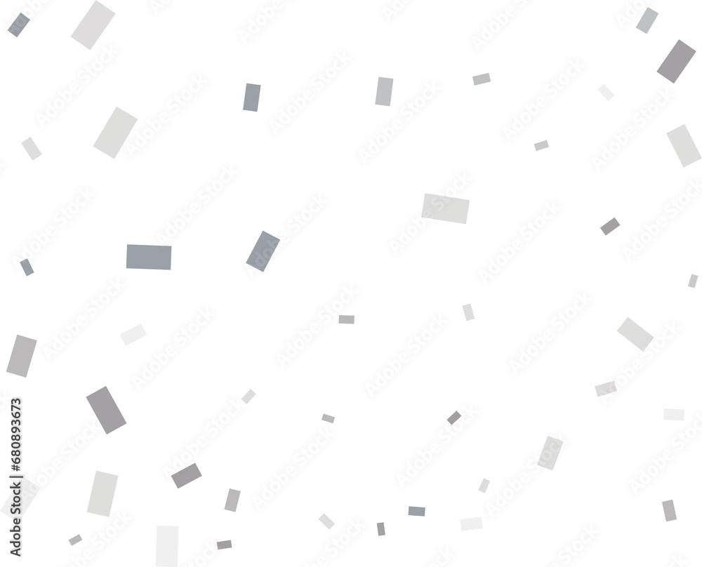 Gender Neutral Rectangular Silver Confetti