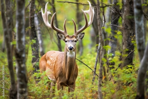 male deer locking horns over territory © Natalia