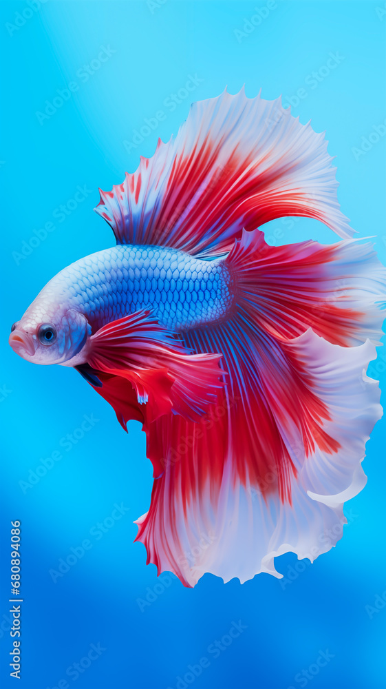 Thai betta fish, Siamese fish fighters, ios background style, siamese fish fighting isolated on black background, betta splendens isolated beautiful tail,