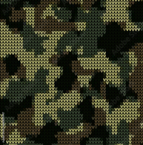 knitted vector pattern camouflage sweater