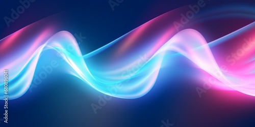Air flow cold and hot set of  elements. Abstract light effect blowing from an air conditioner, purifier and humidifier. Dynamic blurred wave motion on light, Generative AI photo