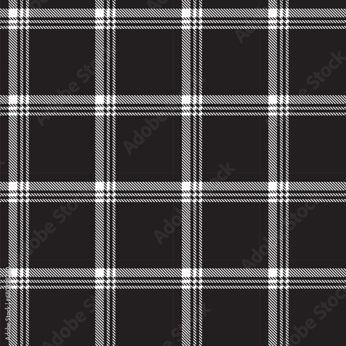 Plaid check patten in black, pink, gray, cream and maroon. Seamless fabric texture print.