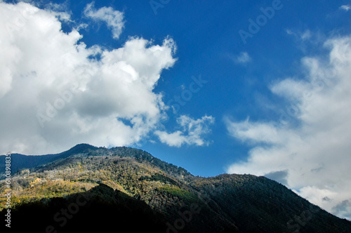 clouds over the mountains