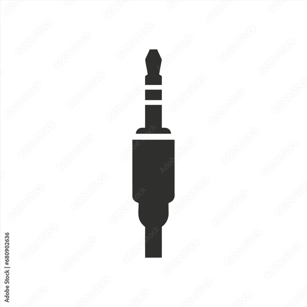 Studio, audio cable connector symbol Studio, audio cable connector symbol