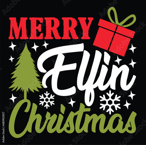 Obraz na płótnie merry elfin christmas  christmas svg design and bundle