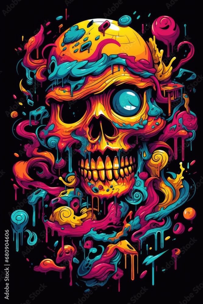 Abstract Art: A chaotic blend of colors and shapes for art admirers. Professional t-shirt design vector, Abstract Art: A chaotic blend of colors and shapes for art admirers. Professional t-shirt design vector,