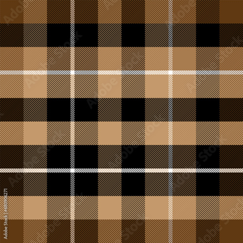 Check Plaid Seamless Pattern, Simple Pixel Textured In Brown Colorful with Herringbone Tartan, Trendy Fashion Check Textures, Hipster Style Backgrounds