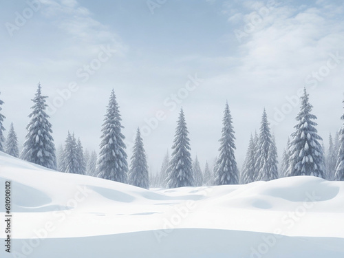 winter background in paper style