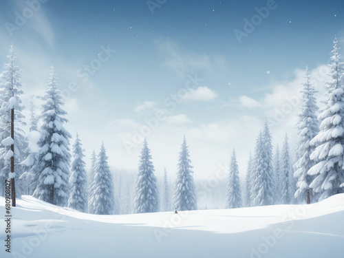 winter background in paper style © Mia