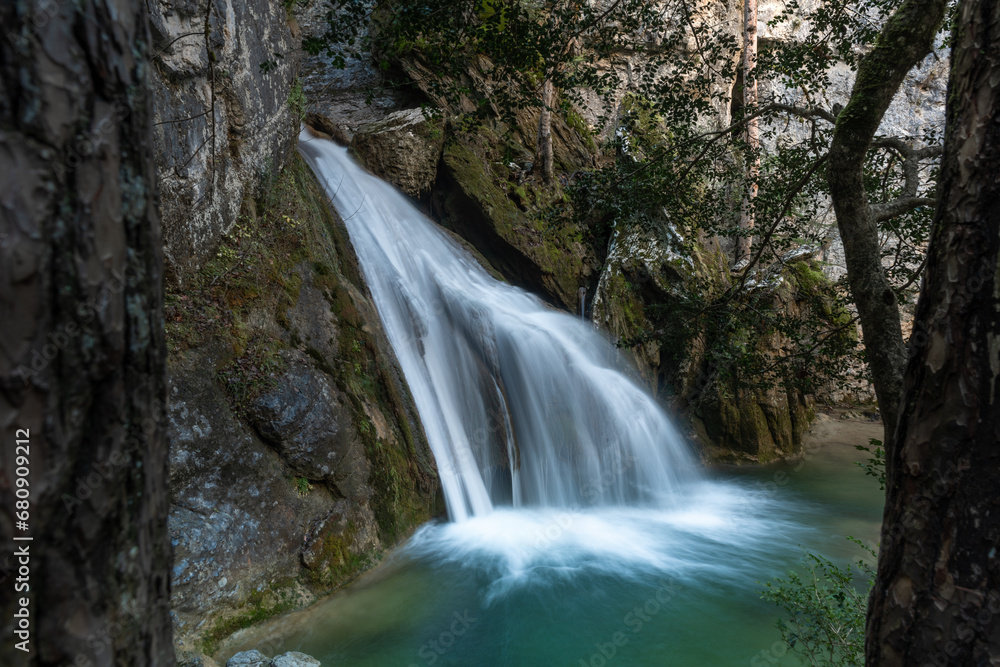 Belabartze waterfall in Navarre, Spain