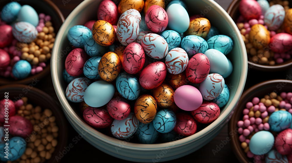 Fototapeta premium chocolate easter eggs